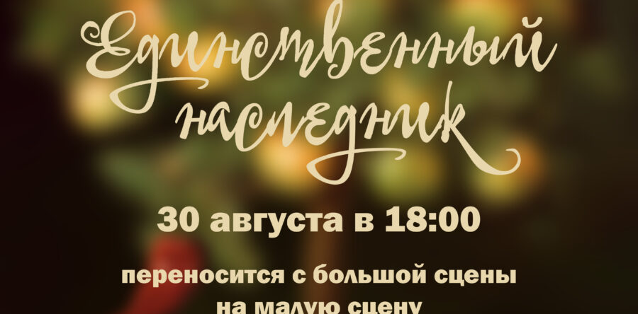 Единственный наследник